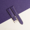 Curved End Purple Alran Sully Lining Pearl White Epsom Leather Watch Strap 14 Curved End Purple Alran Sully Lining Pearl White Epsom Leather Watch Strap