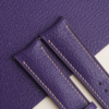 Curved End Purple Alran Sully Lining Pearl White Epsom Leather Watch Strap 7 Curved End Purple Alran Sully Lining Pearl White Epsom Leather Watch Strap