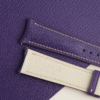 Curved End Purple Alran Sully Lining Pearl White Epsom Leather Watch Strap 8 Curved End Purple Alran Sully Lining Pearl White Epsom Leather Watch Strap