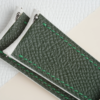 Curved End White Epsom Lining Forest Epsom Leather Watch Strap 9 Curved End White Epsom Lining Forest Epsom Leather Watch Strap